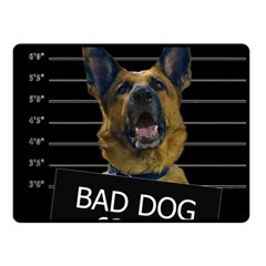 Bad Dog Fleece Blanket (small) by Valentinaart