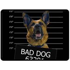 Bad Dog Double Sided Fleece Blanket (large)  by Valentinaart