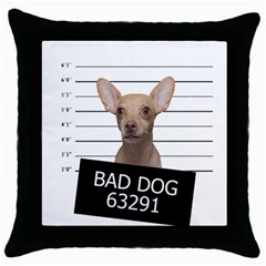 Bad Dog Throw Pillow Case (black) by Valentinaart