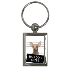 Bad Dog Key Chains (rectangle)  by Valentinaart