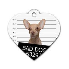 Bad Dog Dog Tag Heart (one Side) by Valentinaart