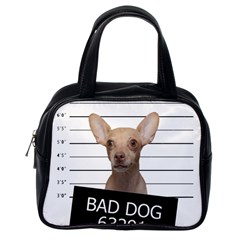 Bad Dog Classic Handbags (one Side) by Valentinaart