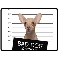 Bad Dog Fleece Blanket (large)  by Valentinaart