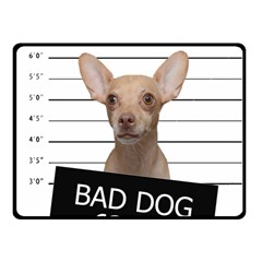 Bad Dog Fleece Blanket (small) by Valentinaart