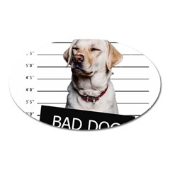 Bad Dog Oval Magnet by Valentinaart