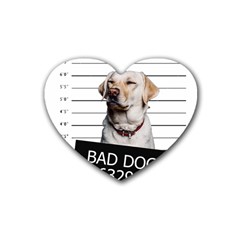 Bad Dog Heart Coaster (4 Pack)  by Valentinaart