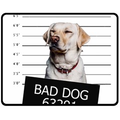 Bad Dog Fleece Blanket (medium)  by Valentinaart