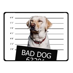 Bad Dog Double Sided Fleece Blanket (small)  by Valentinaart