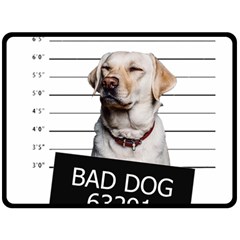 Bad Dog Double Sided Fleece Blanket (large)  by Valentinaart