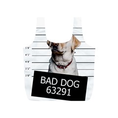 Bad Dog Full Print Recycle Bags (s)  by Valentinaart