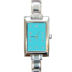 Blue Waves Pattern  Rectangle Italian Charm Watch