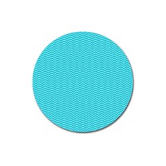 Blue Waves Pattern  Magnet 3  (round) by TastefulDesigns