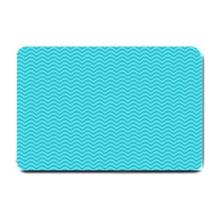 Blue Waves Pattern  Small Doormat  by TastefulDesigns