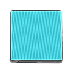 Blue Waves Pattern  Memory Card Reader (square) by TastefulDesigns