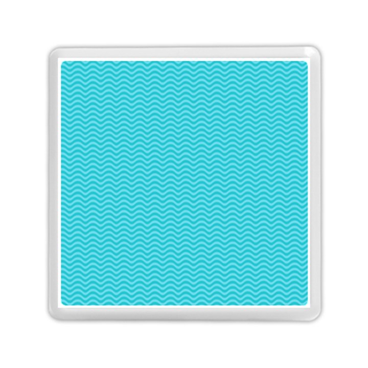 Blue Waves Pattern  Memory Card Reader (Square) 