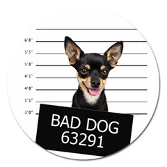 Bad Dog Magnet 5  (round) by Valentinaart