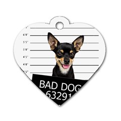 Bad Dog Dog Tag Heart (two Sides) by Valentinaart