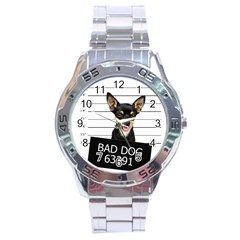 Bad Dog Stainless Steel Analogue Watch by Valentinaart