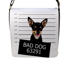 Bad Dog Flap Messenger Bag (l)  by Valentinaart