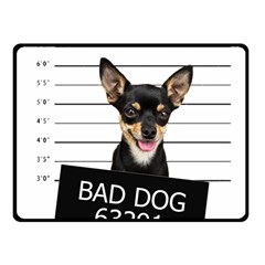 Bad Dog Double Sided Fleece Blanket (small)  by Valentinaart