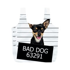 Bad Dog Full Print Recycle Bags (m)  by Valentinaart