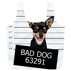 Bad Dog Full Print Recycle Bags (l)  by Valentinaart