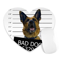 Bad Dog Heart Mousepads by Valentinaart