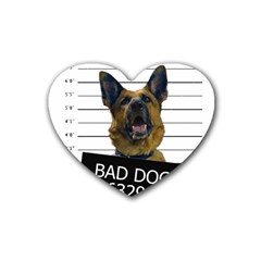 Bad Dog Heart Coaster (4 Pack)  by Valentinaart