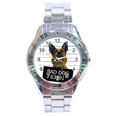 Bad Dog Stainless Steel Analogue Watch by Valentinaart