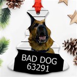 Bad dog Christmas Tree Ornament (Two Sides) Front