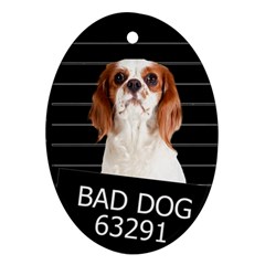 Bad Dog Ornament (oval) by Valentinaart