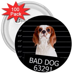 Bad Dog 3  Buttons (100 Pack)  by Valentinaart