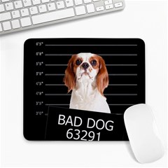 Bad Dog Large Mousepads by Valentinaart