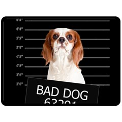 Bad Dog Fleece Blanket (large)  by Valentinaart