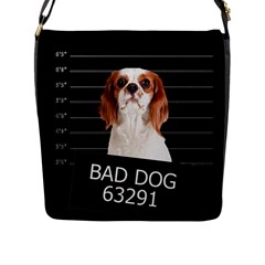 Bad Dog Flap Messenger Bag (l)  by Valentinaart