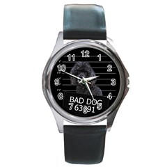 Bad Dog Round Metal Watch by Valentinaart