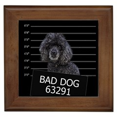 Bad Dog Framed Tiles by Valentinaart