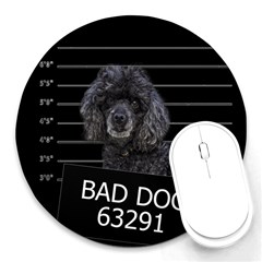 Bad Dog Round Mousepads by Valentinaart