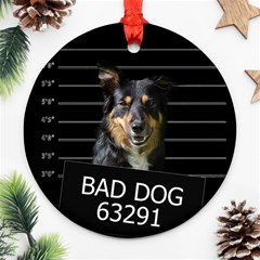 Bad Dog Ornament (round) by Valentinaart