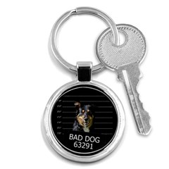 Bad Dog Key Chains (round)  by Valentinaart