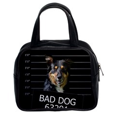 Bad Dog Classic Handbags (2 Sides) by Valentinaart