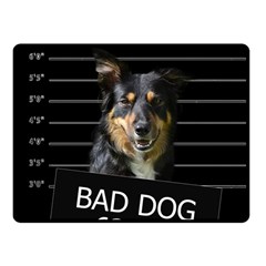 Bad Dog Fleece Blanket (small) by Valentinaart