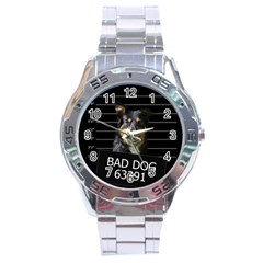 Bad Dog Stainless Steel Analogue Watch by Valentinaart