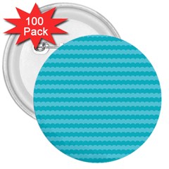 Abstract Blue Waves Pattern 3  Buttons (100 Pack)  by TastefulDesigns