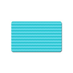 Abstract Blue Waves Pattern Magnet (name Card) by TastefulDesigns