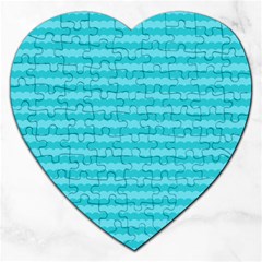 Abstract Blue Waves Pattern Jigsaw Puzzle (heart) by TastefulDesigns