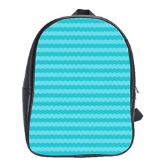 Abstract Blue Waves Pattern School Bags(large)  by TastefulDesigns