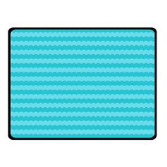 Abstract Blue Waves Pattern Double Sided Fleece Blanket (small)  by TastefulDesigns