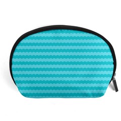 Abstract Blue Waves Pattern Accessory Pouches (large)  by TastefulDesigns