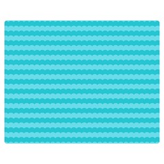 Abstract Blue Waves Pattern Double Sided Flano Blanket (medium)  by TastefulDesigns